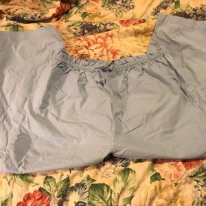 Baby Blue Embroidered Drawstring Capris sz. L